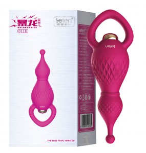 HK LETEN Prague Love The Rose Pearl Anal Butt Plug Vibrator 